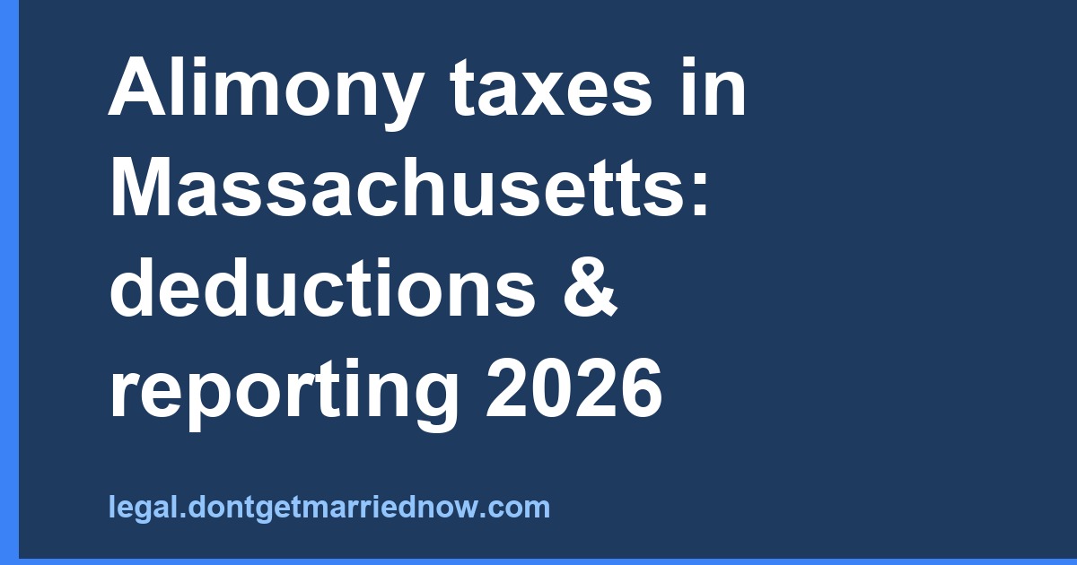 Foto de alimony taxes massachusetts