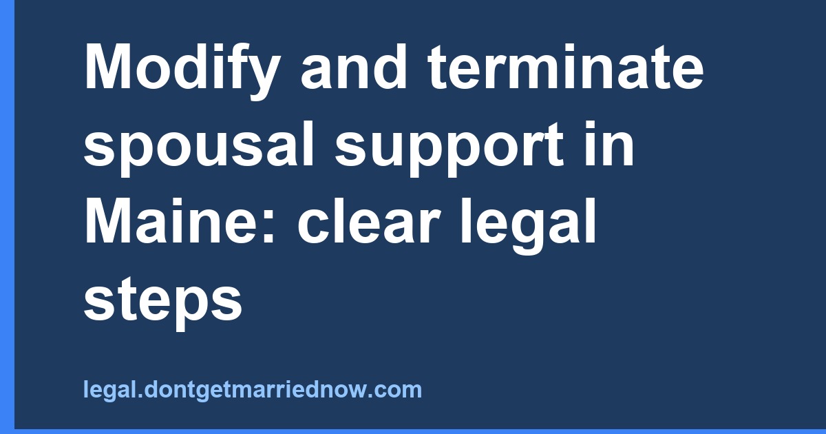 modifying terminating spousal en contexto real